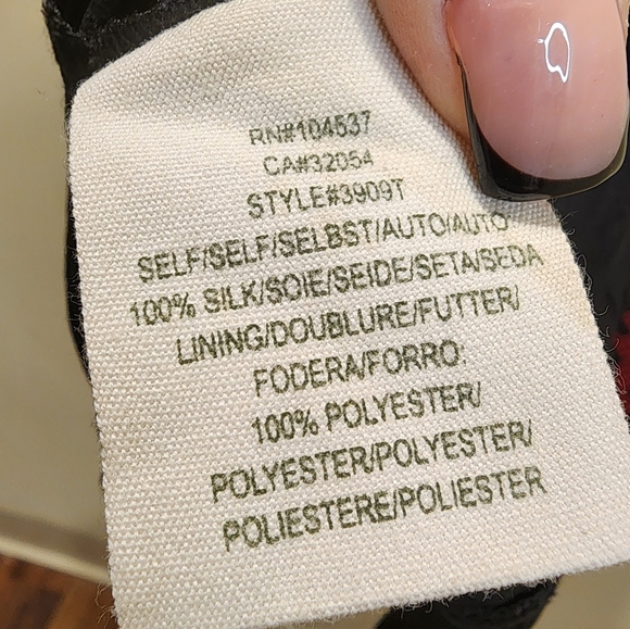 TINY by Anthropologie Black and Red Embroidered 100% Silk mini dress size M - Picture 10 of 11